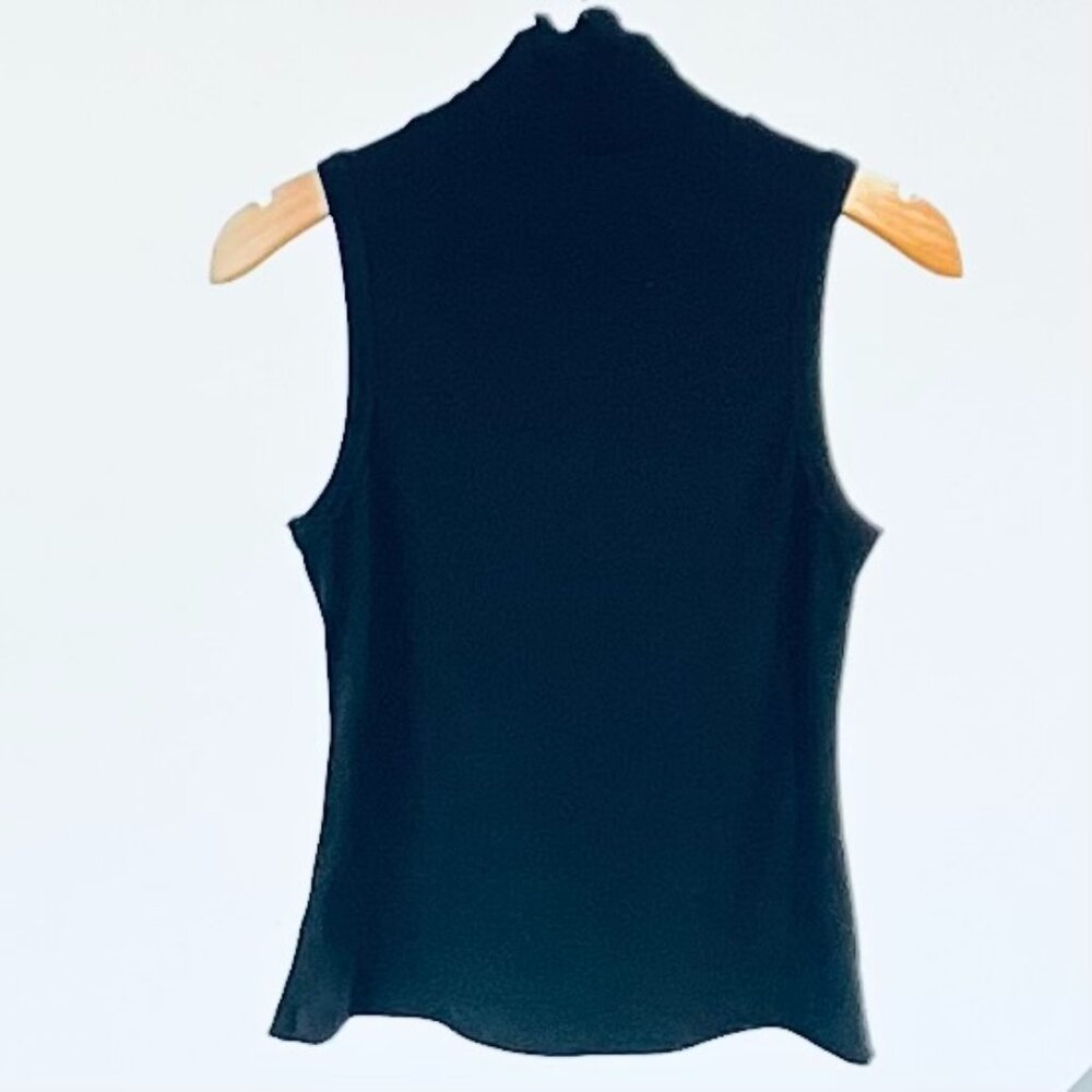 Pretty Garbage Turtleneck Style Tank Top in Black (S) New with Tags